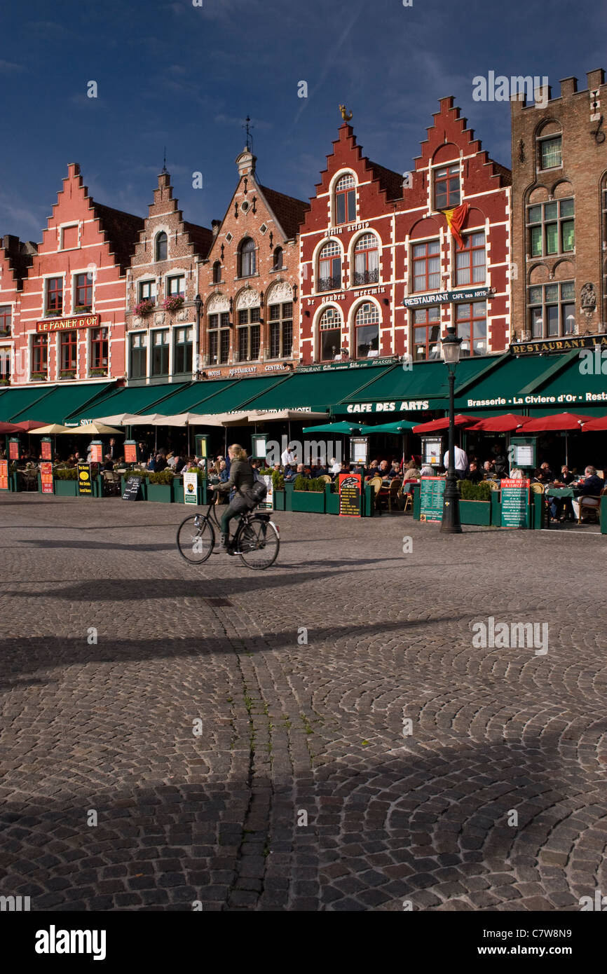 The Grote Markt or central square in Bruges, Belgium Stock Photo - Alamy
