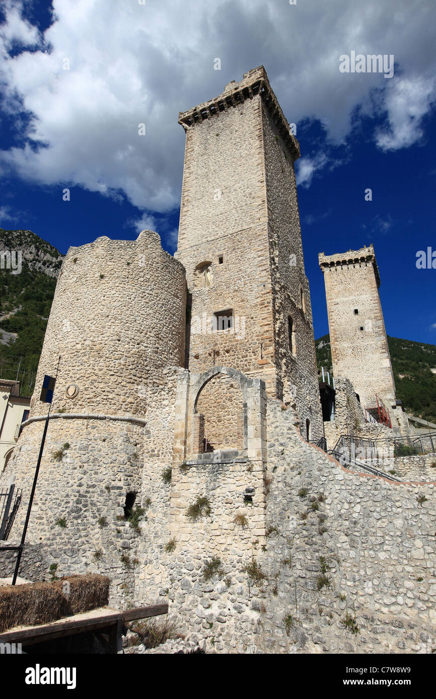 Italy, Abruzzo, Pacentro castle Stock Photo Alamy