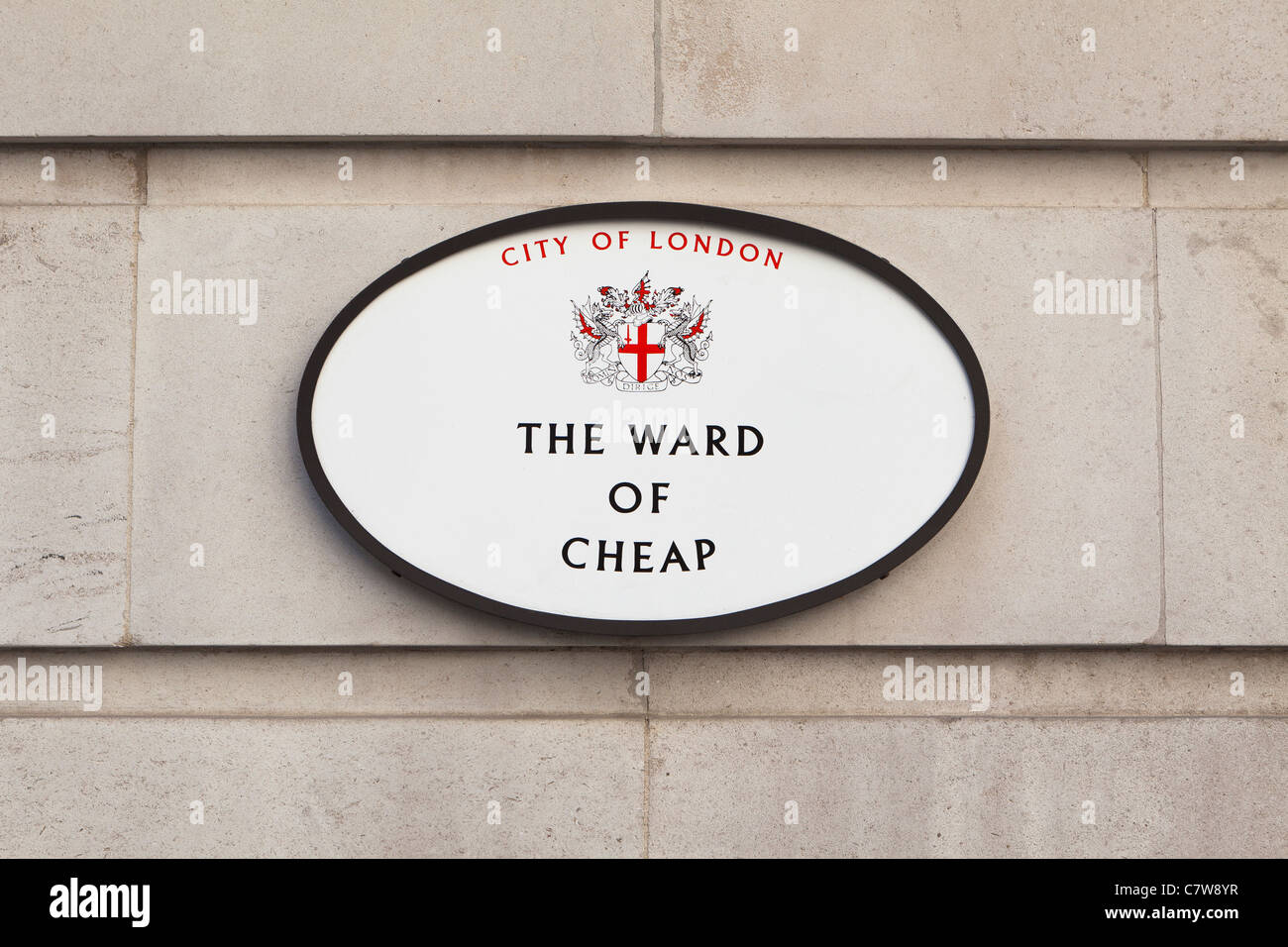 The Ward of Cheap sign, London, England Stock Photo Alamy