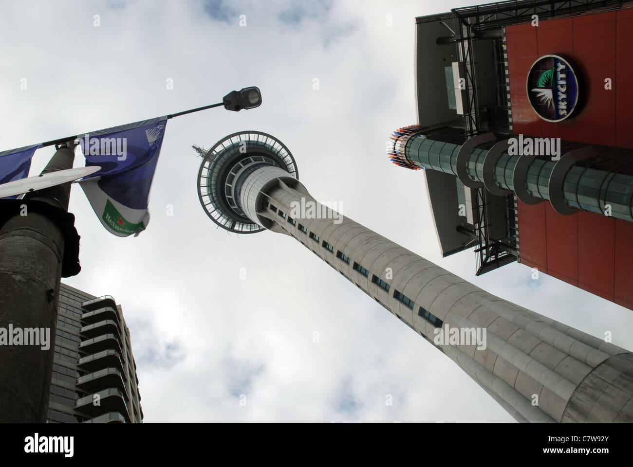 The Sky Tower Auckland New Zealand Stock Photo