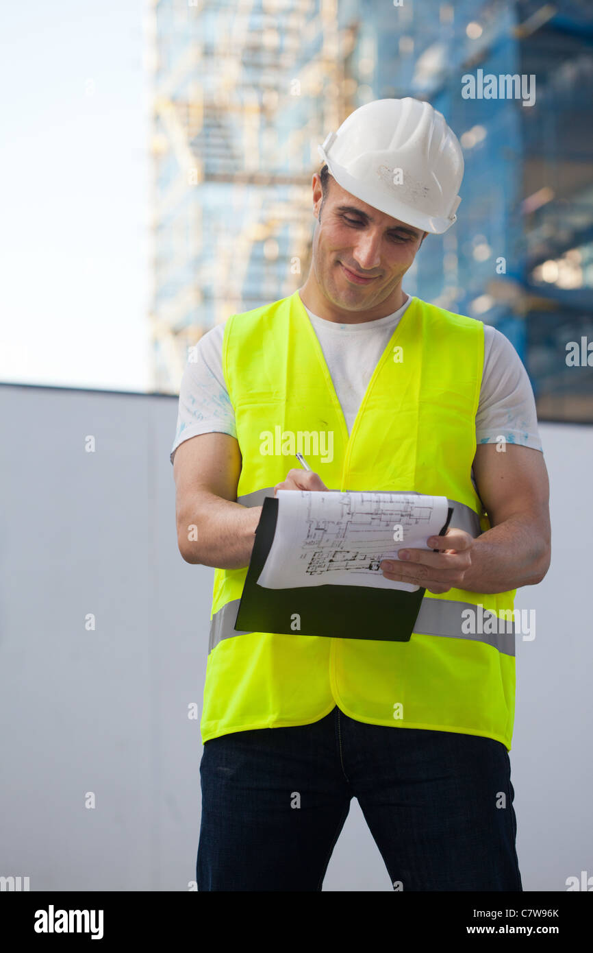 A worker on a construction site Stock Photo - Alamy