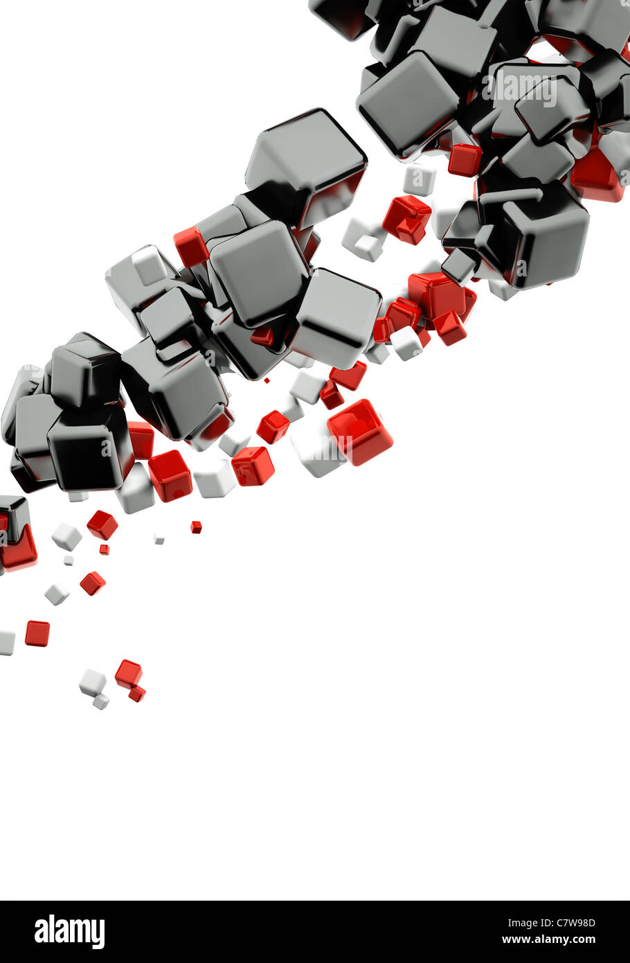 3d abstract background with glossy red and black cubes Stock Photo - Alamy