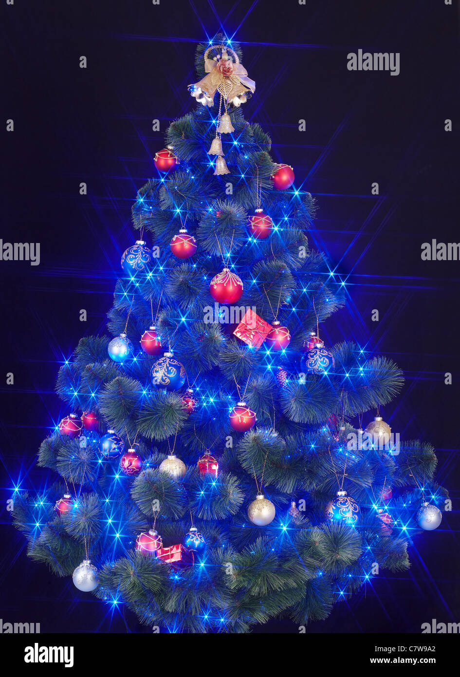 Christmas Tree And Lights Stock Photo Alamy christmas-tree-and-lights-stock-photo-alamy