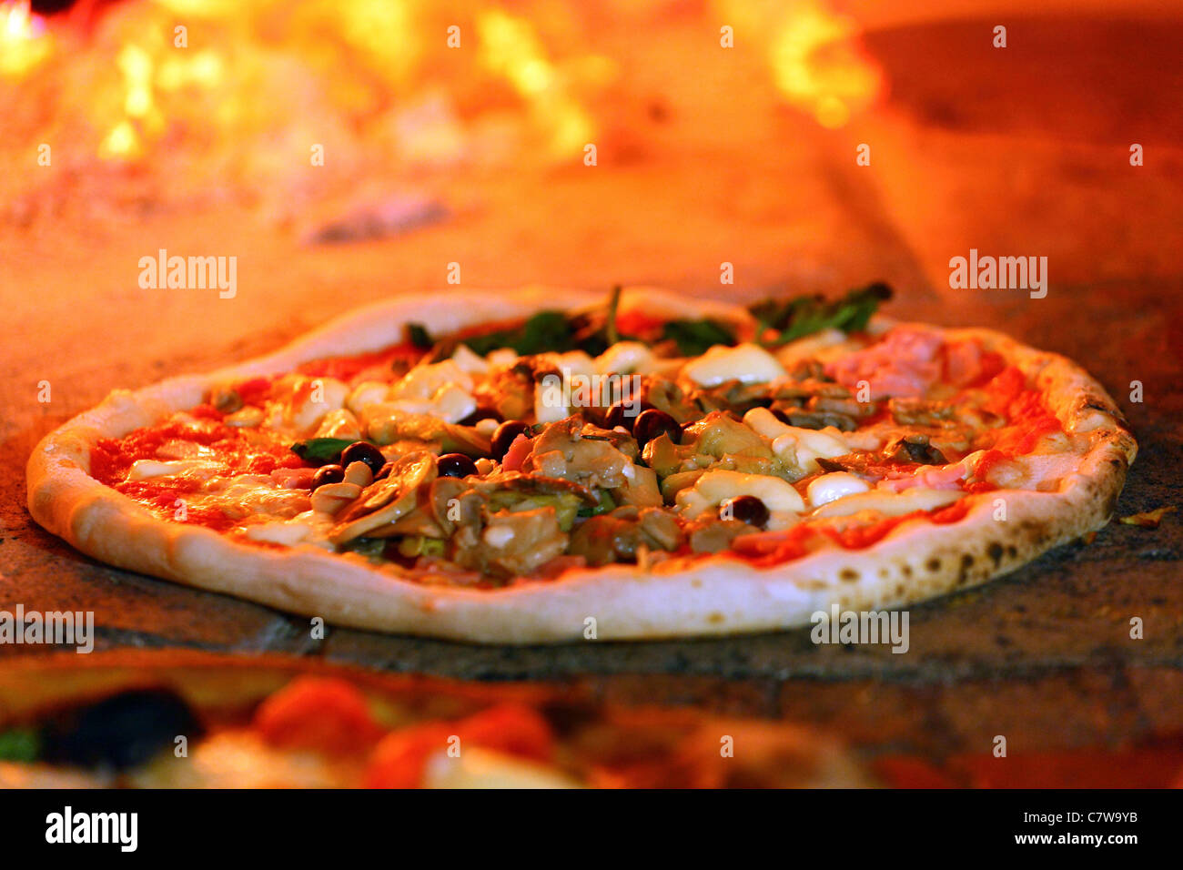 Italy, Campania, Naples, pizza Stock Photo