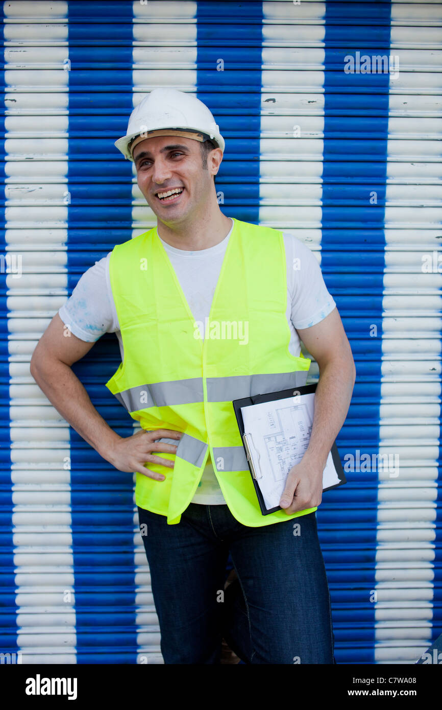 A worker on a construction site Stock Photo - Alamy