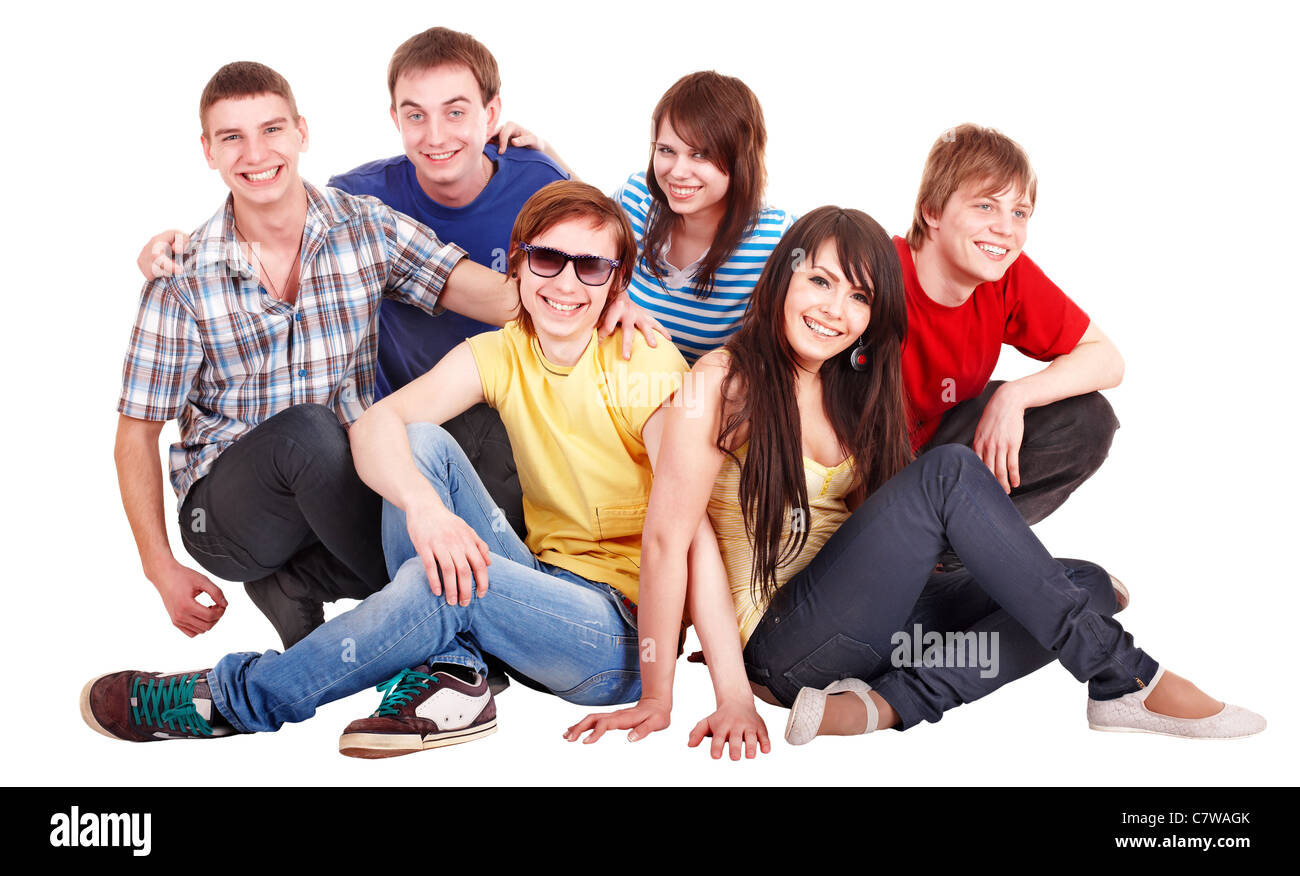 Group of happy young people Stock Photo - Alamy