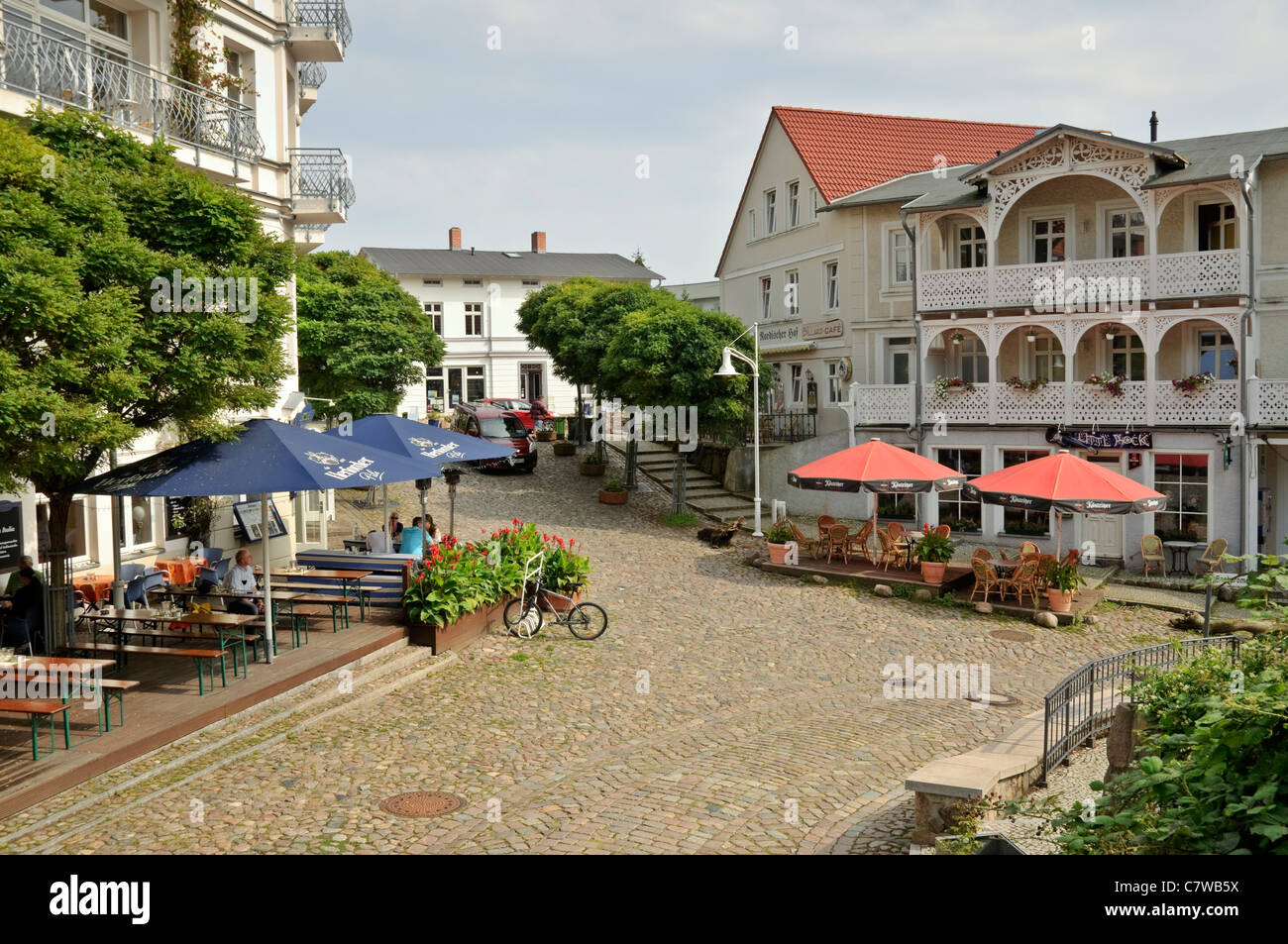 In Sassnitz Old Town on the Island of Ruegen, Baltic Sea, Germany. Stock Photo