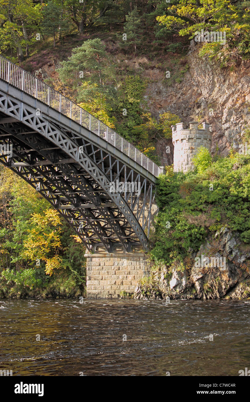 Craigellachie Bridge viewed from south-east on the south bank Stock Photo
