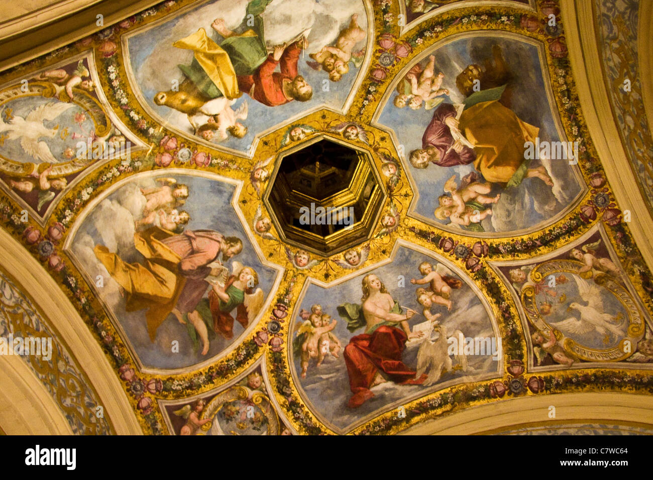 Italy, Emilia Romagna, Ferrara, the Estense castle interior Stock Photo