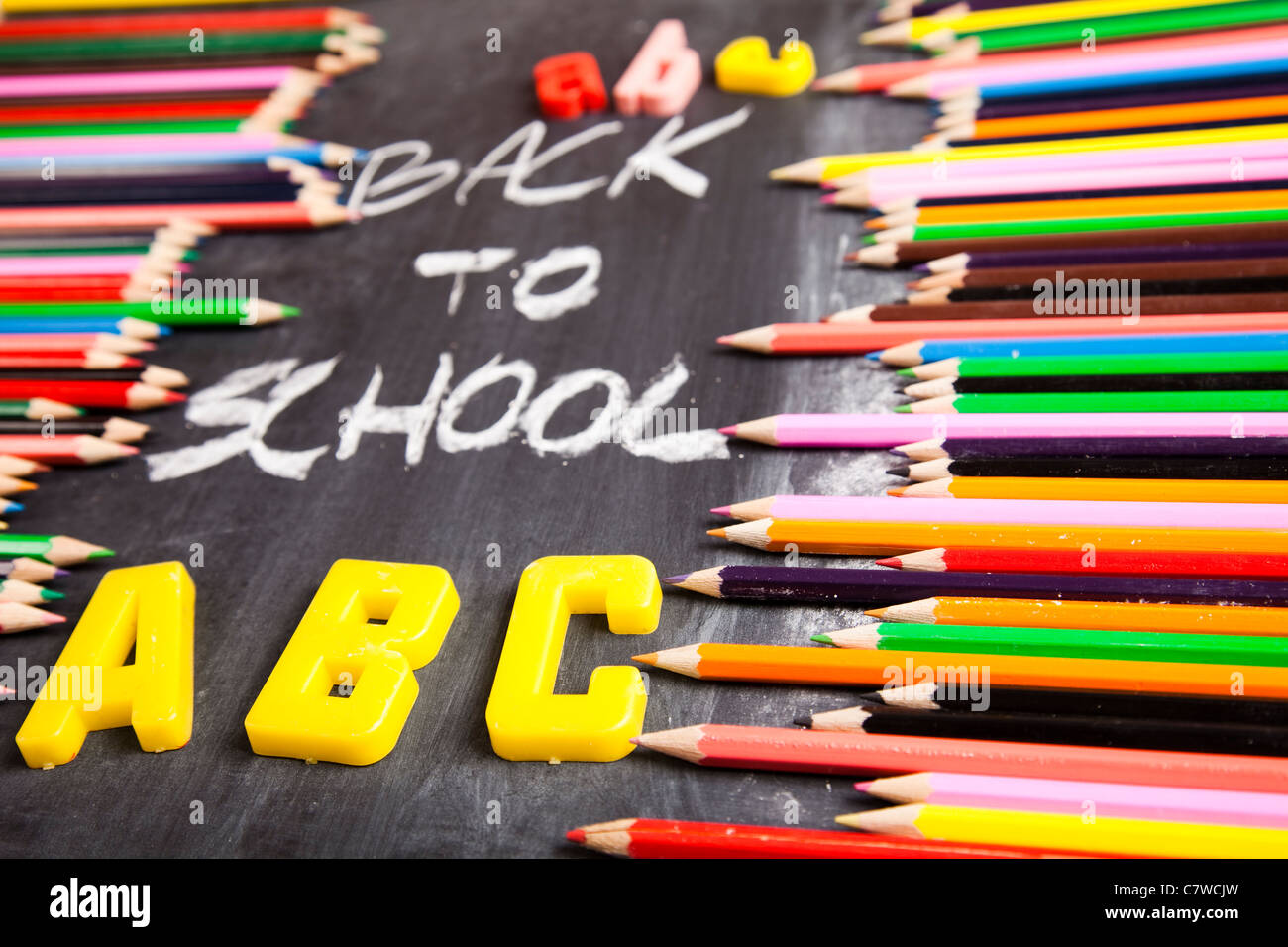 Chalkboard at school Stock Photo Alamy