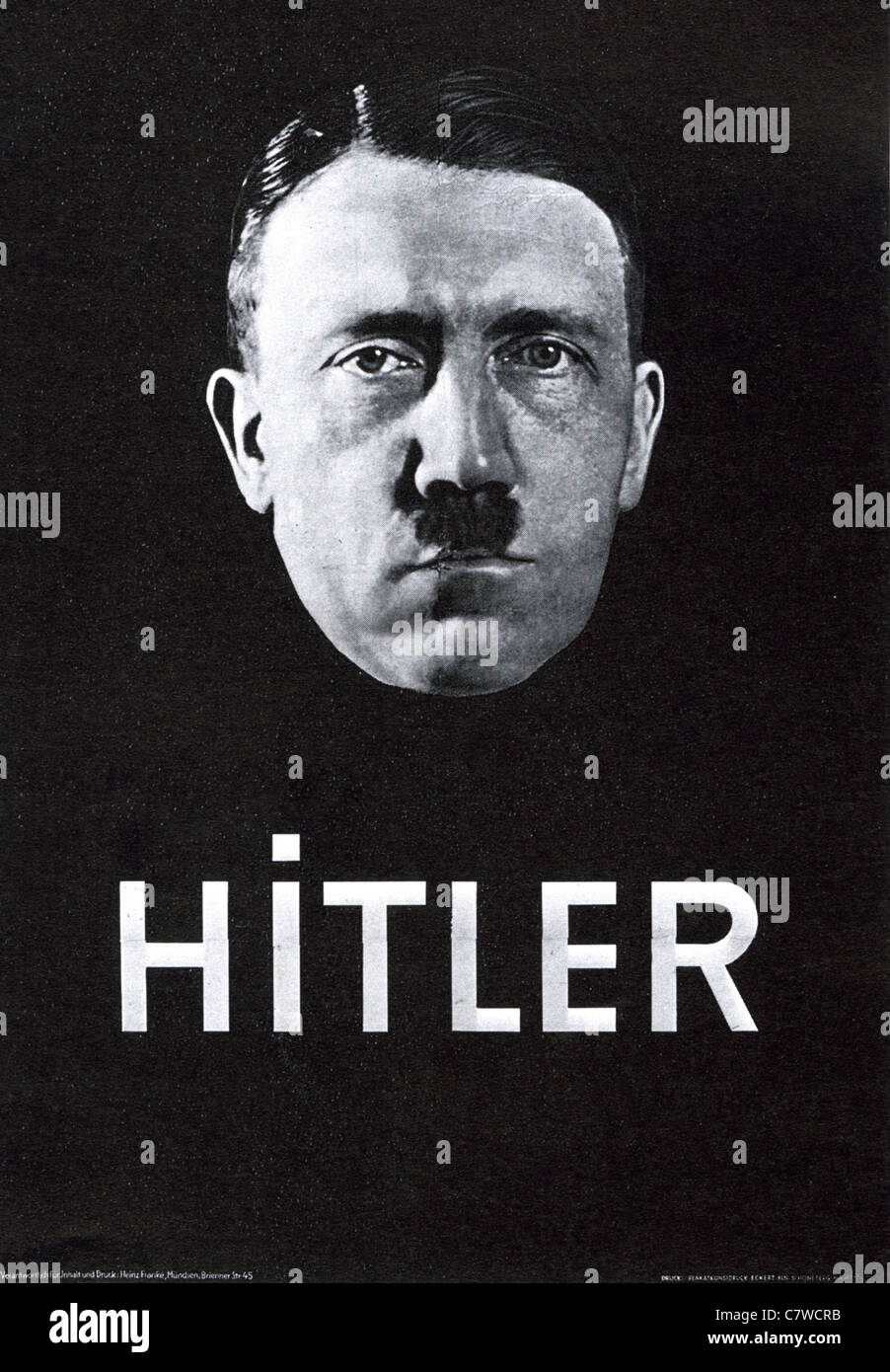 ADOLF HITLER   Nazi poster about 1936 Stock Photo
