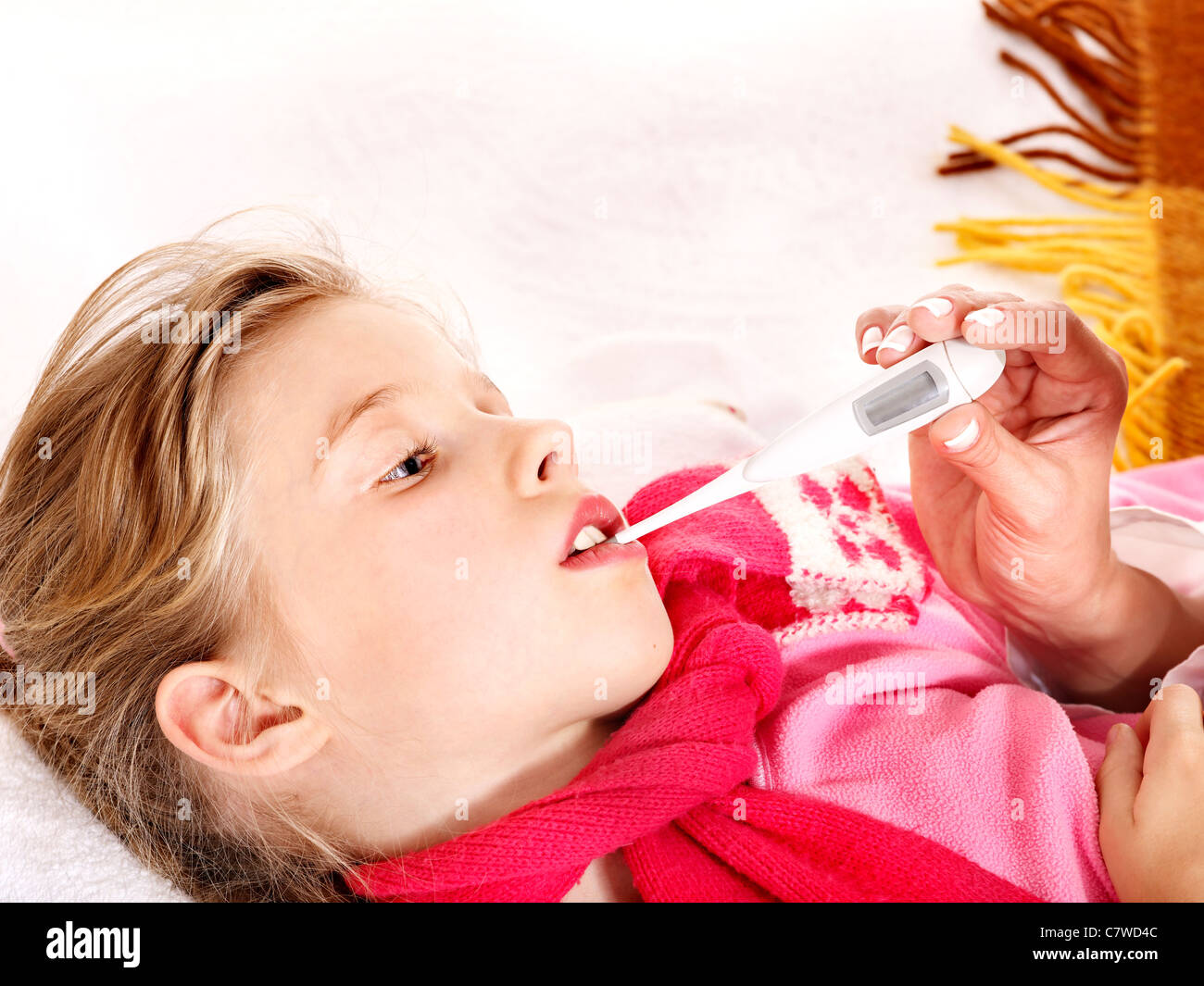 Sick child take medicine with doctor Stock Photo - Alamy
