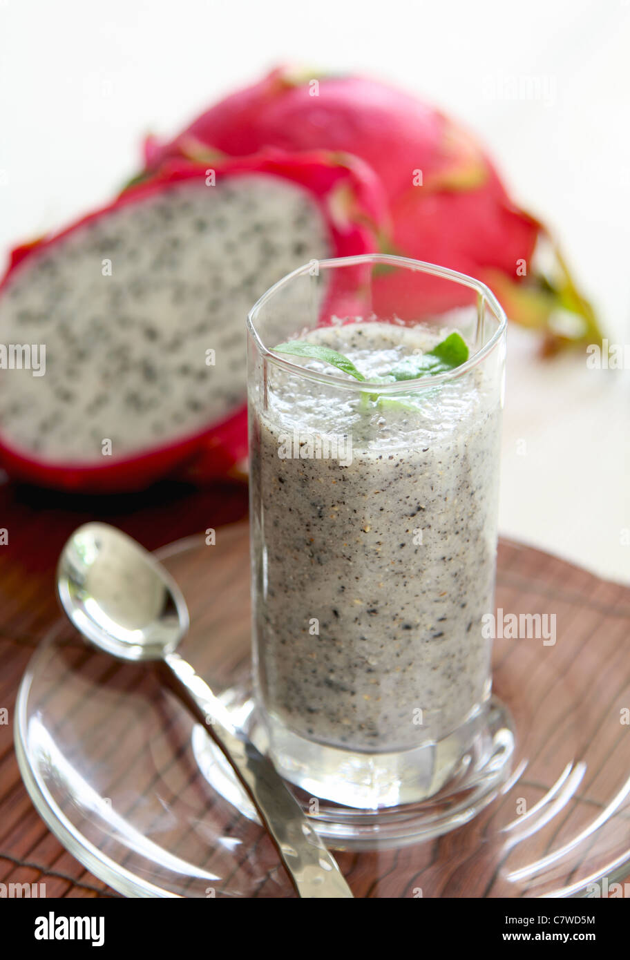 Dragon fruit smoothie [ Healthy drink ] Stock Photo