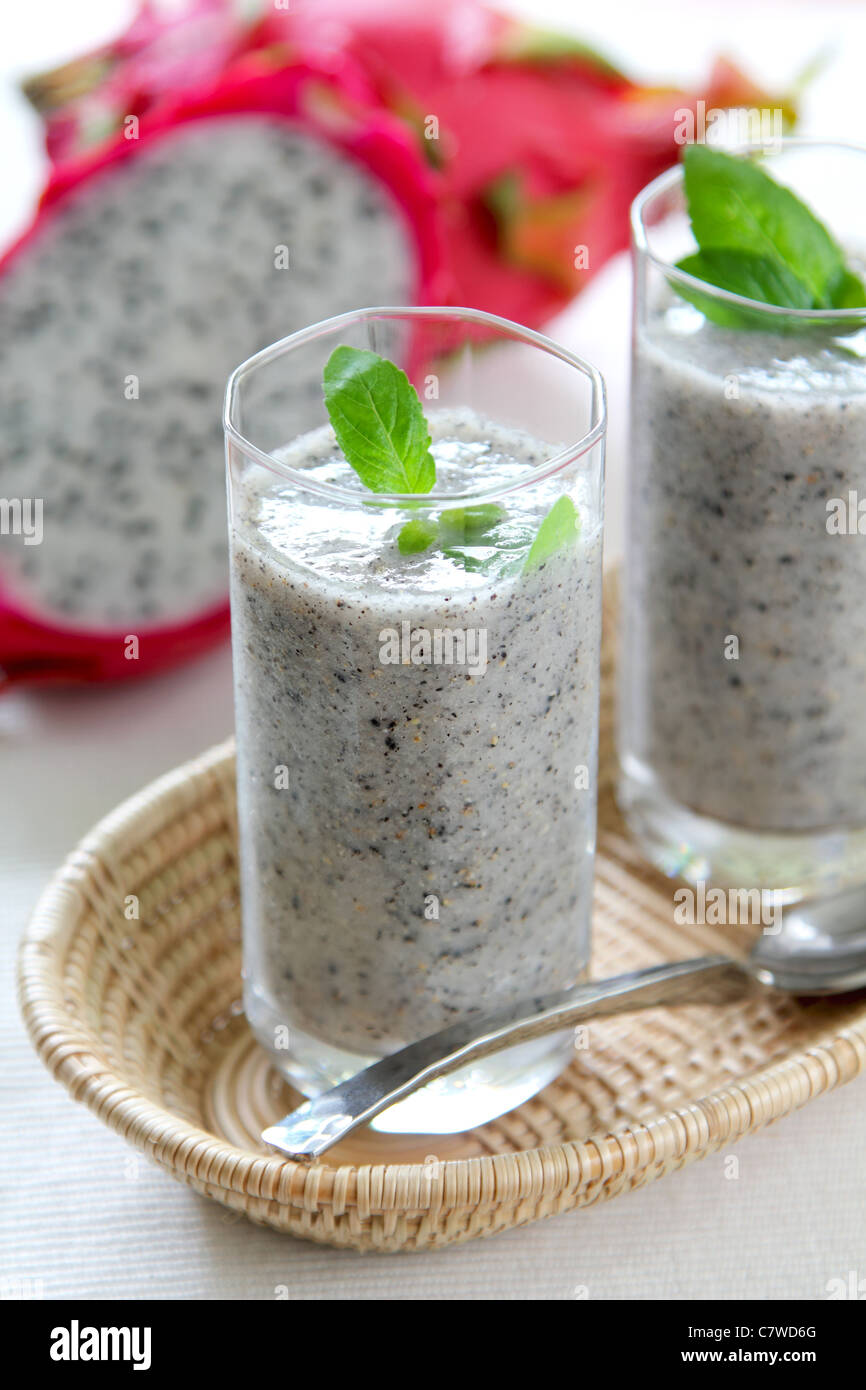 Dragon fruit smoothie [ Healthy drink ] Stock Photo