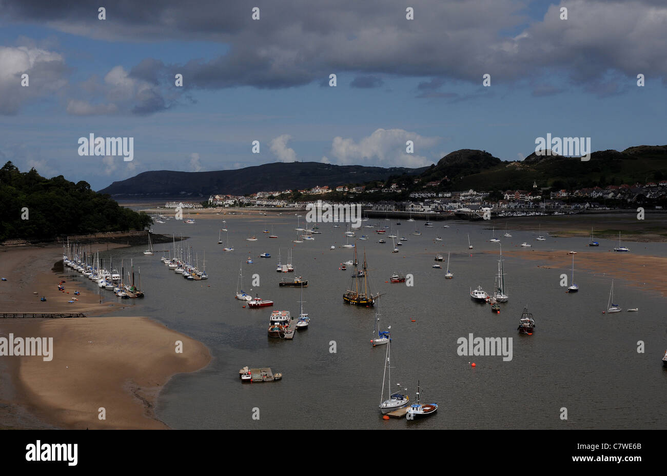 THE  HARBOUR AT CONWY, NORTH WALES Stock Photo