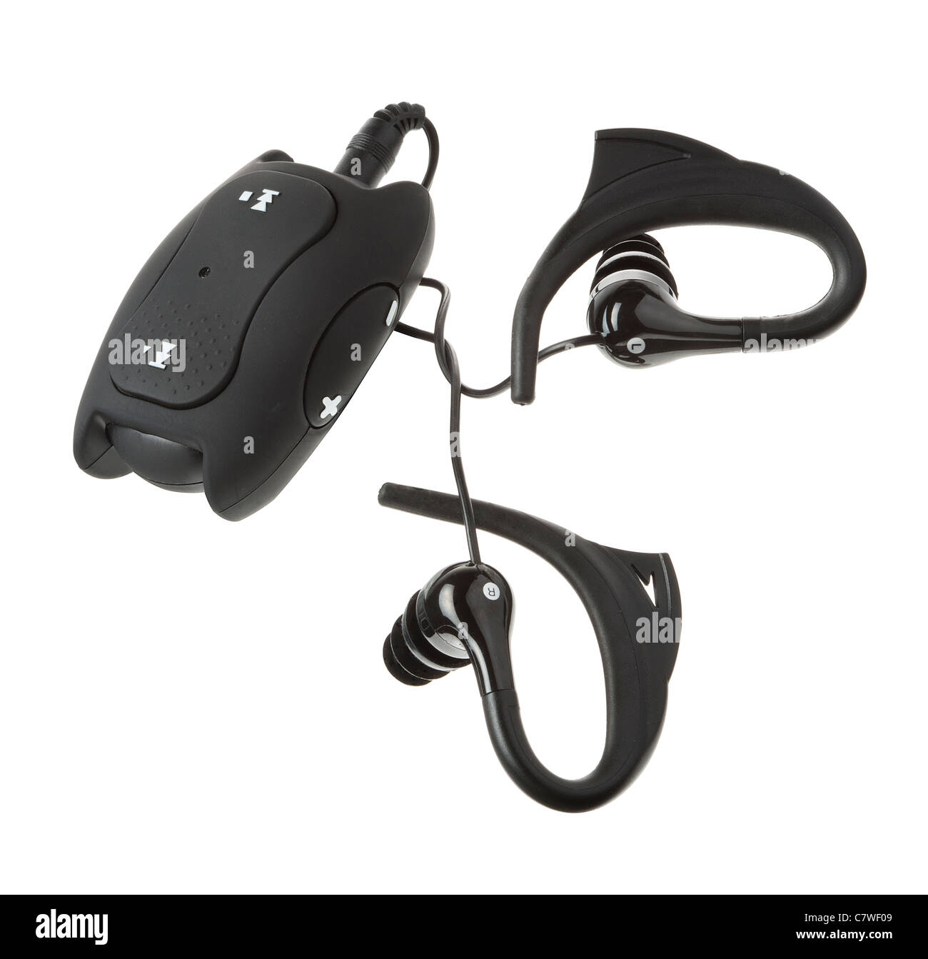 Water resistant MP3 player and earphones, for listening to music whilst