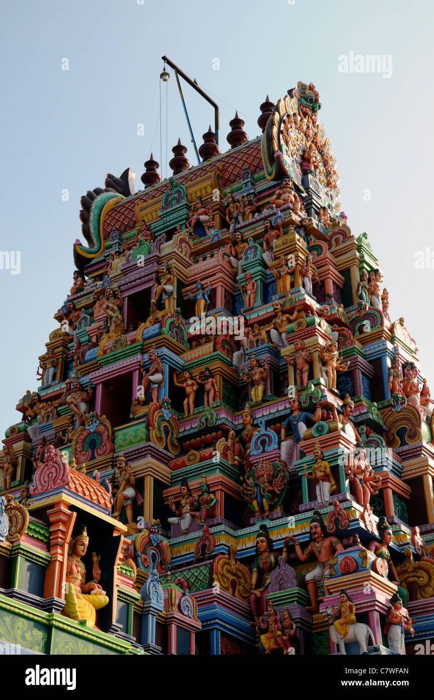 Perur Patteeswara Swamy temple Coimbatore Tamil Nadu India Gopuram Gopura monumental tower ornate entrance temple complex Stock Photo