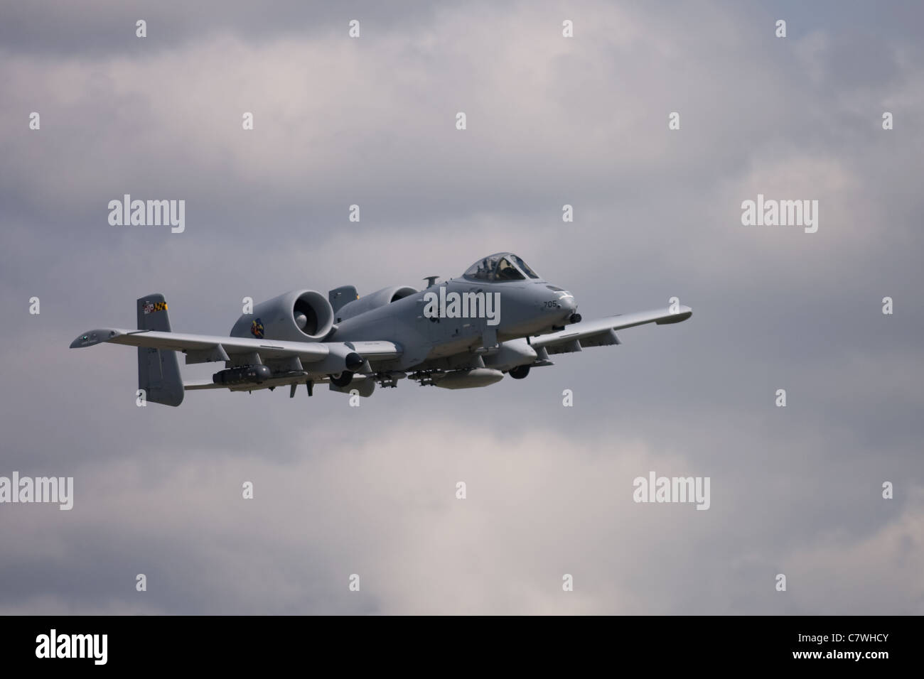 June 26, 2011. St. Thomas Ontario Canada. A United States A-10C Thunderbolt II in flight at the Great Lakes International Air Sh Stock Photo
