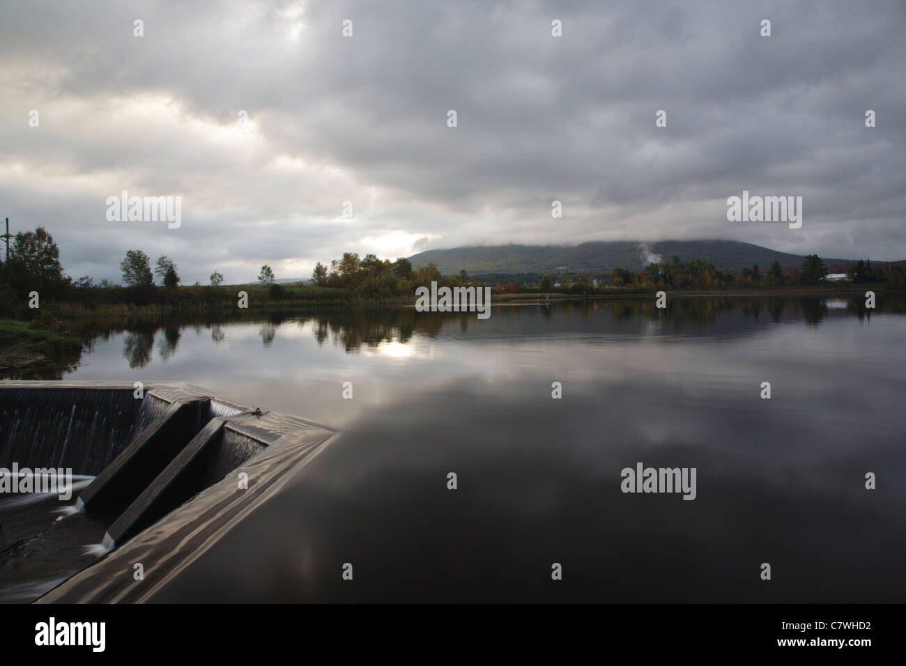 Reflection of mountain range in Airport Marsh near Mt Washington