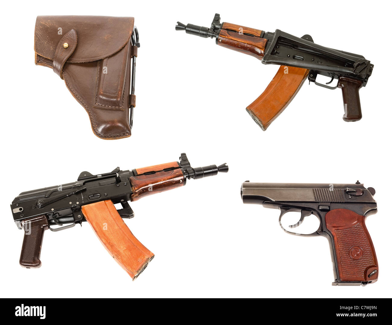 Russian weapon on white background Stock Photo