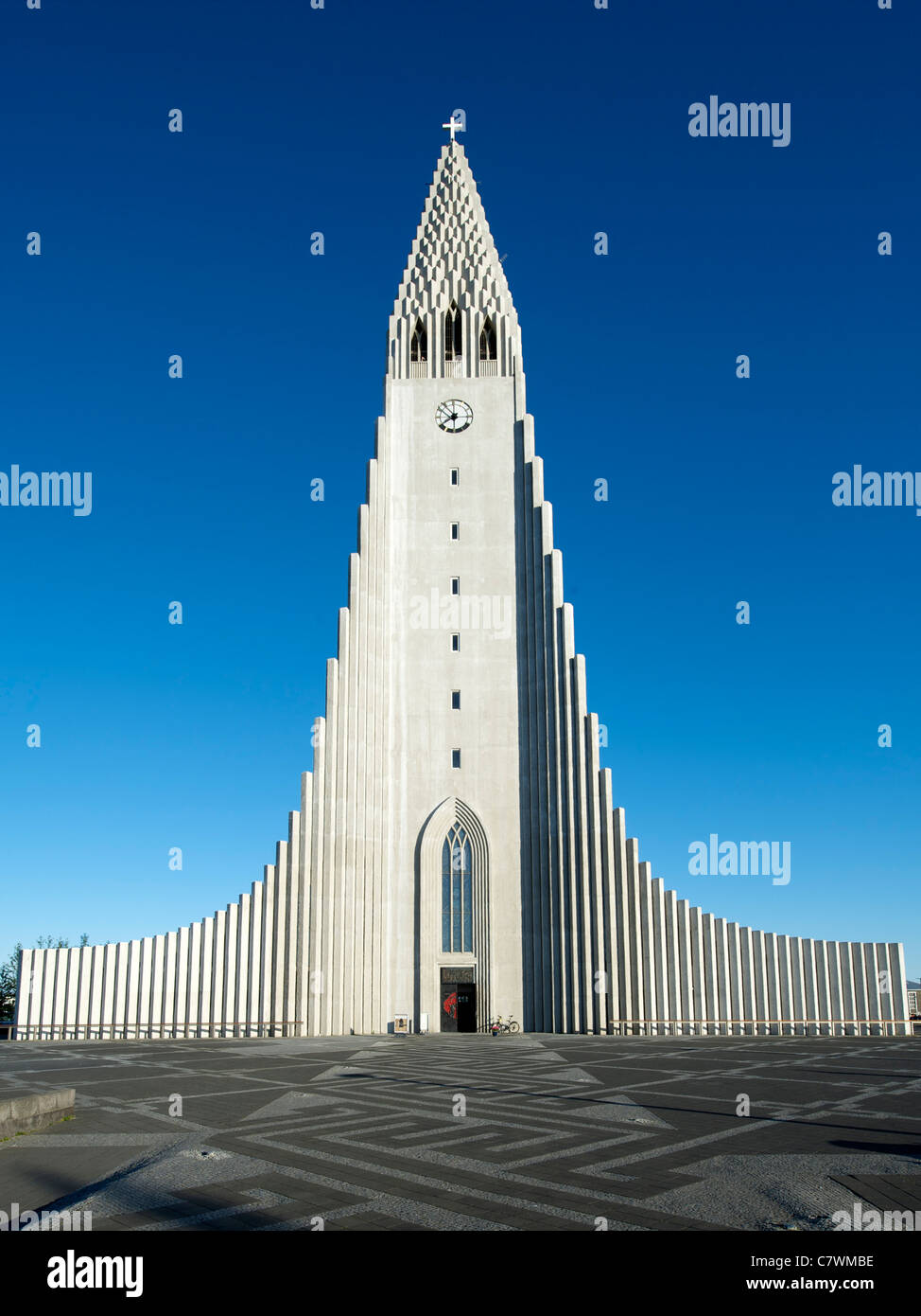 Hallgrimur's Church (Hallgrimskirkja) in Reykjavik Iceland. Stock Photo