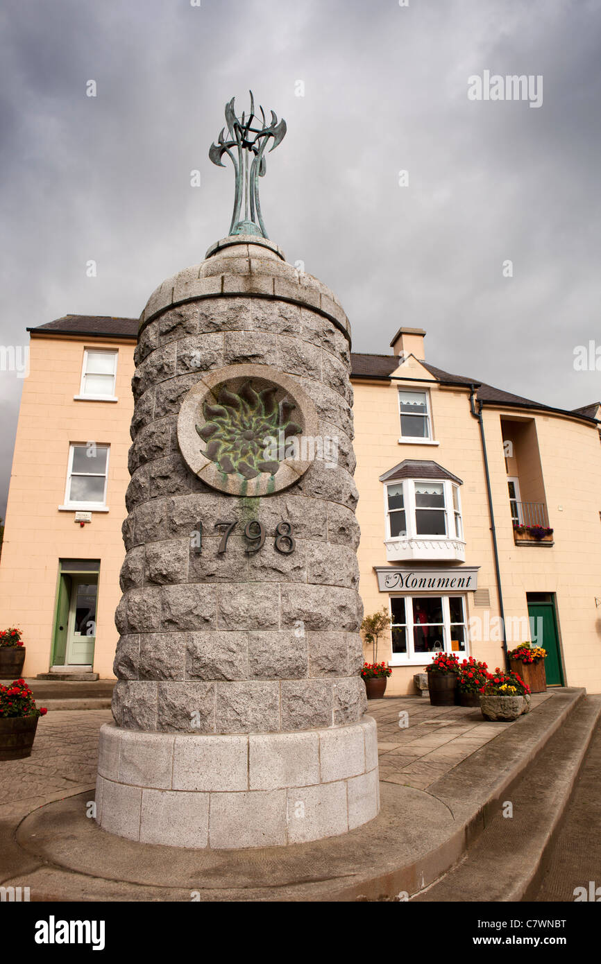 Ireland, Co Wicklow, Aughrim, Main Street, 1798 rebellion monument Stock Photo