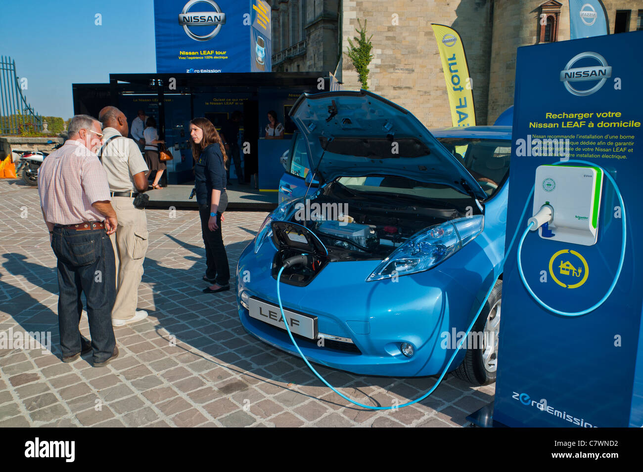 Paris, France, Battery Charger Home Unit, Nissan Leaf City Electric Car