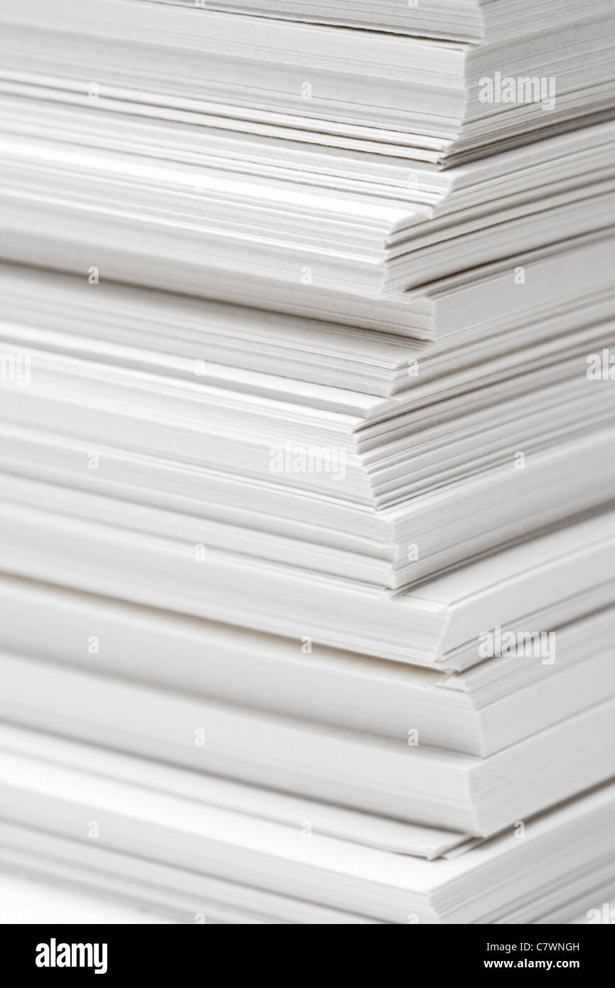 Stack of paper Stock Photo Alamy