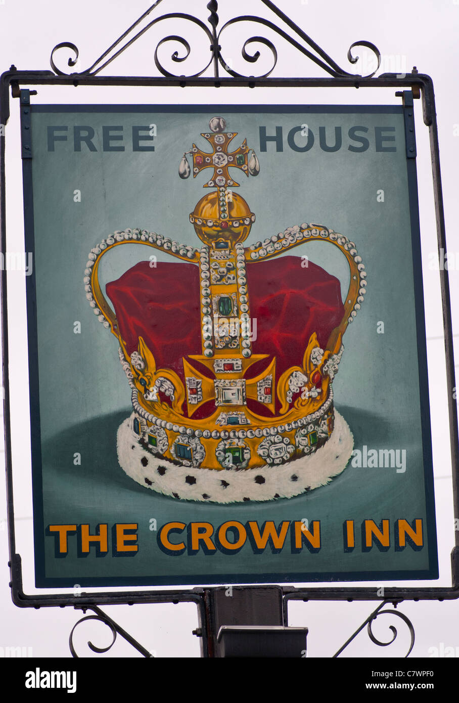 The Crown Inn Pub Sign UK Pubs Signs Free House Stock Photo