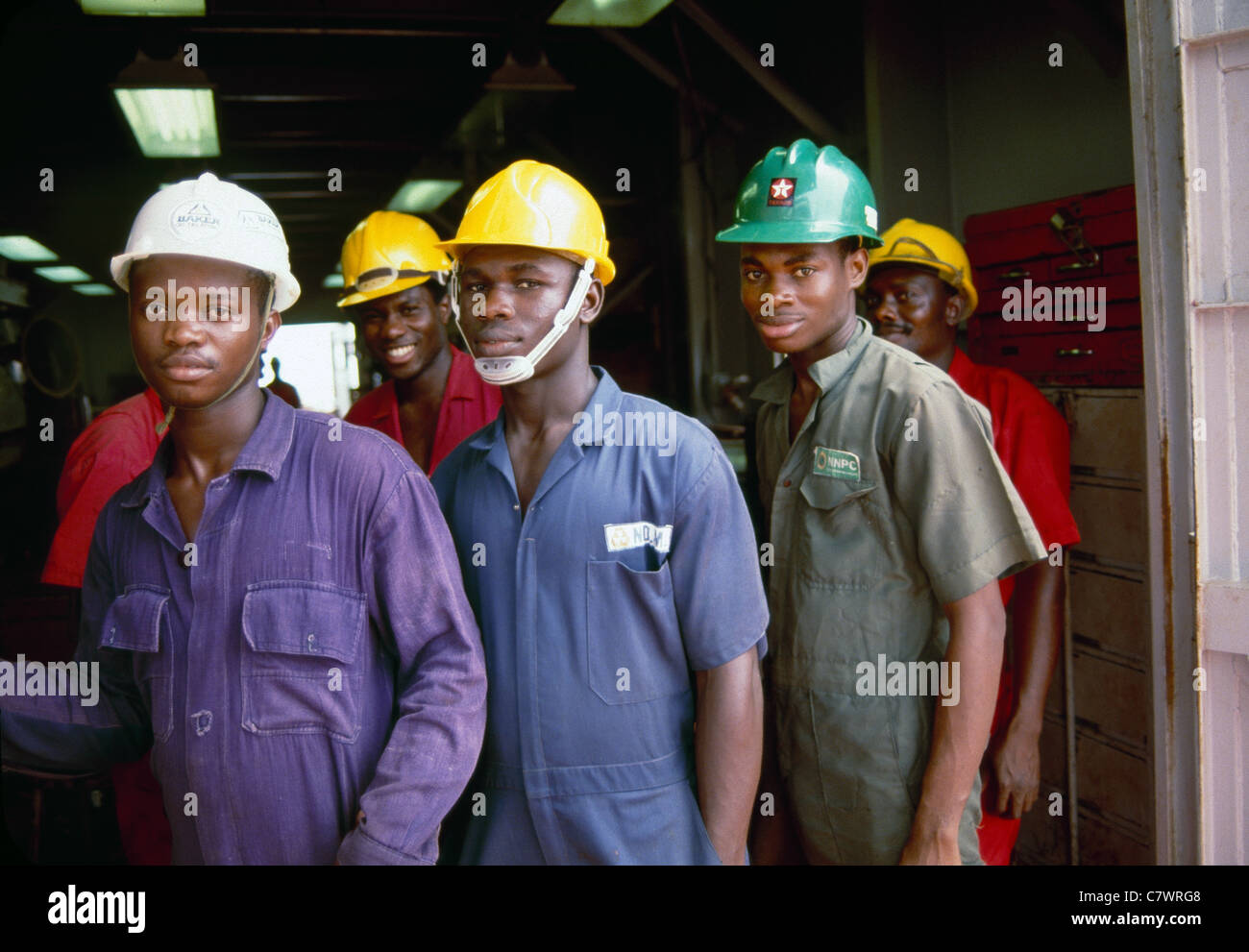 An oil & gas offshore production platform off the coast of Nigeria