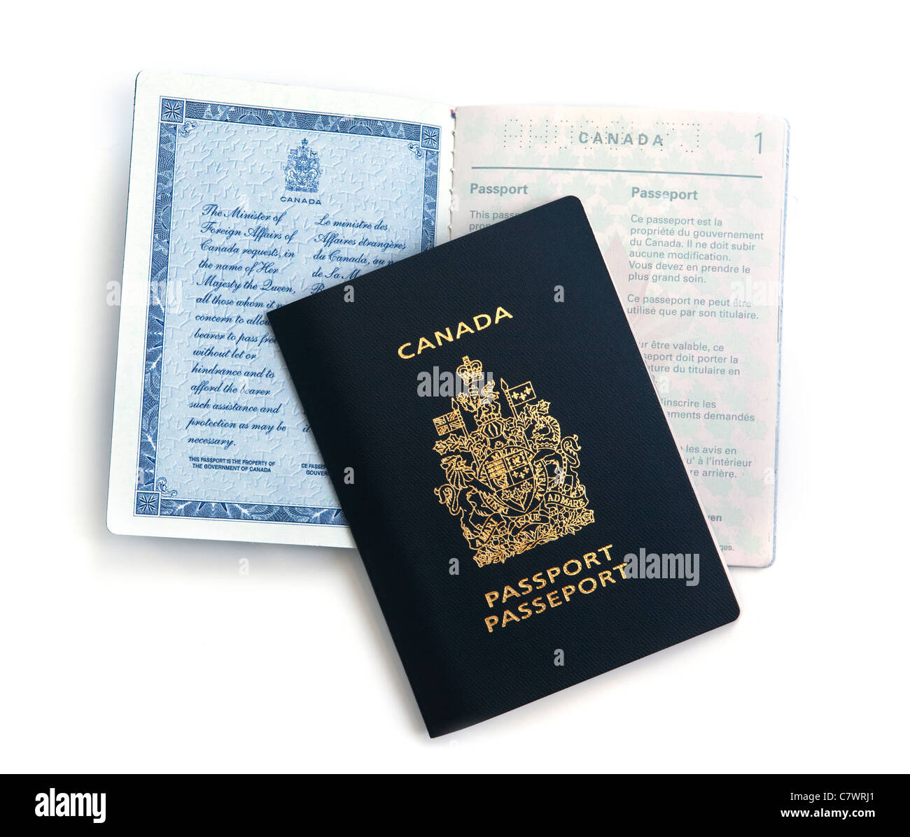 two canadian passports Stock Photo