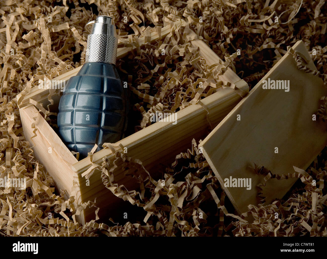 Grenade in packaging. Stock Photo