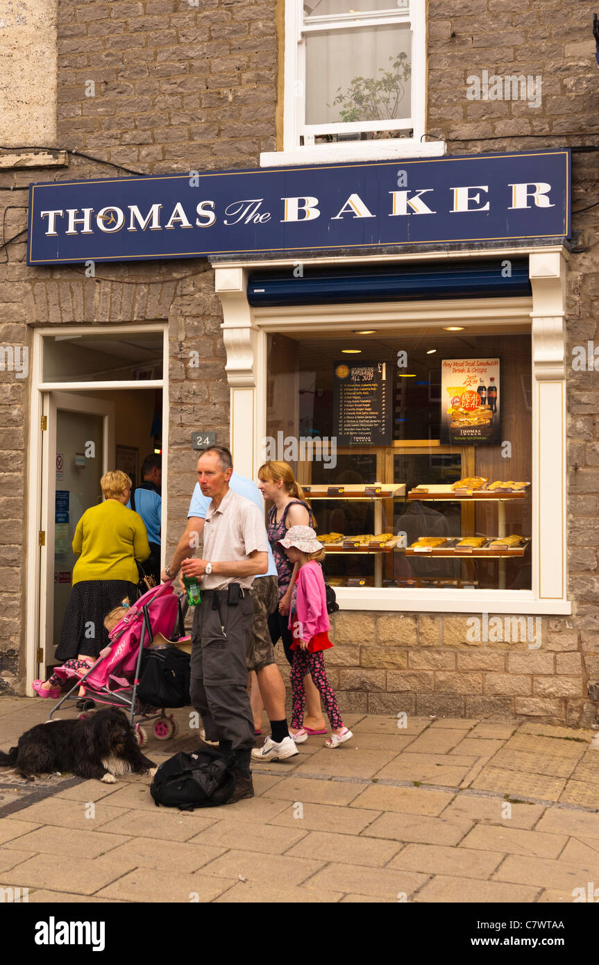 Thomas the Baker bakers shop store at Leyburn in North Yorkshire , England , Britain , Uk Stock Photo