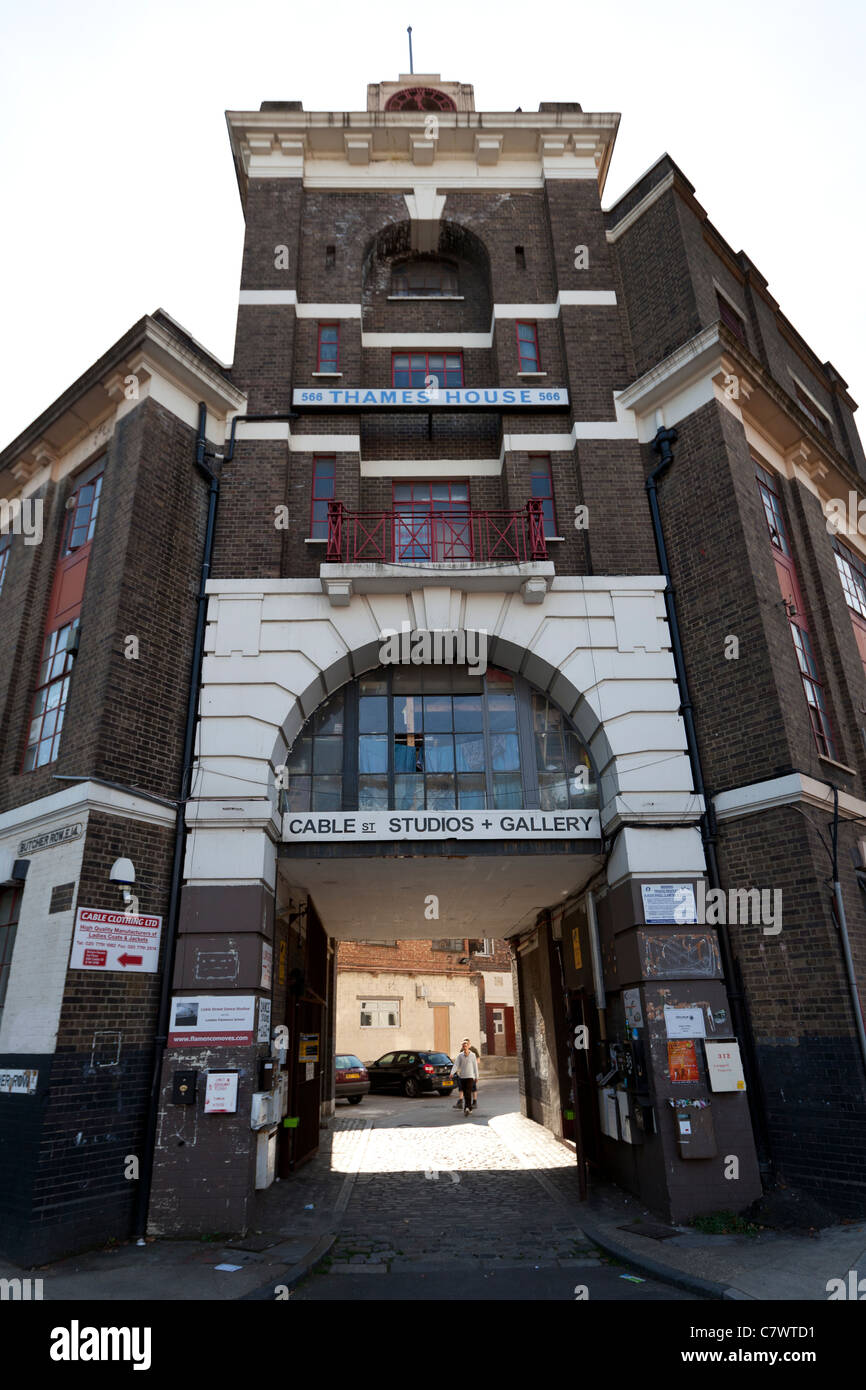 Entrance to Cable Street Studios, Limehouse, London, UK Stock Photo Alamy