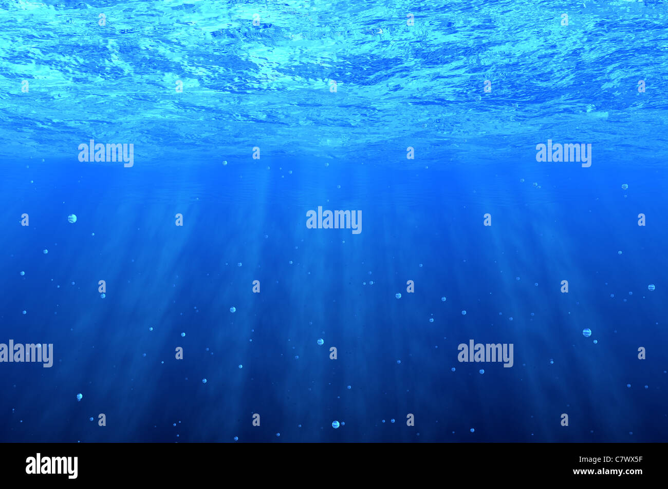 Blue underwater background with bubbles Stock Photo Alamy