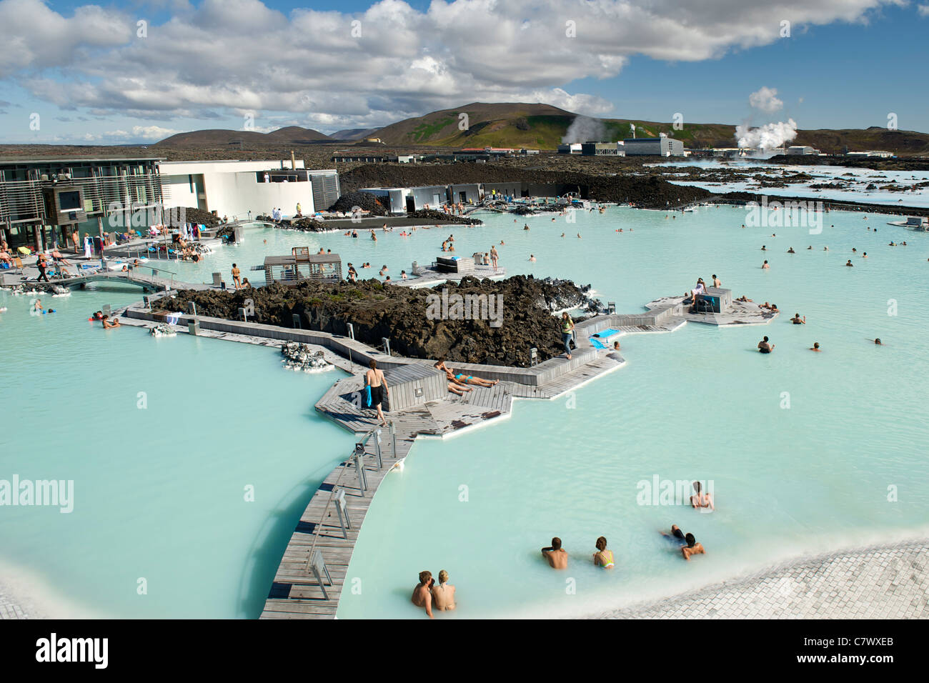 The Blue Lagoon near Reykjavik in Iceland. Stock Photo