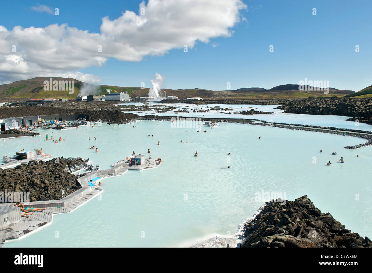 The Blue Lagoon near Reykjavik in Iceland. Stock Photo