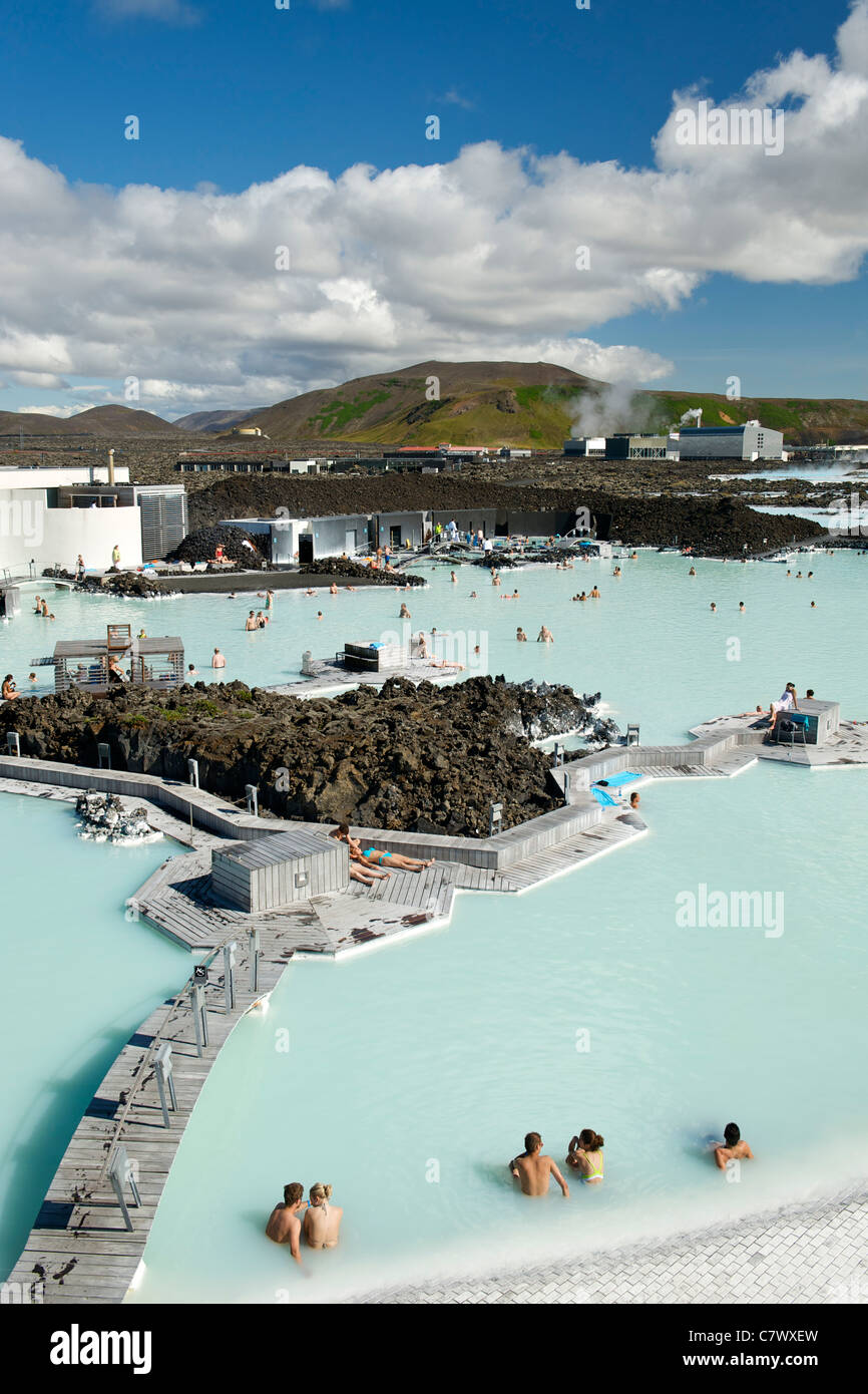 The Blue Lagoon near Reykjavik in Iceland. Stock Photo