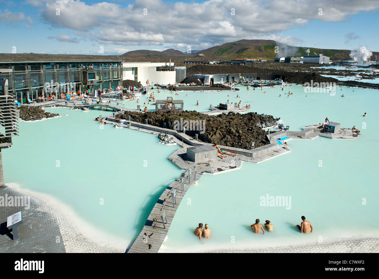 The Blue Lagoon near Reykjavik in Iceland. Stock Photo