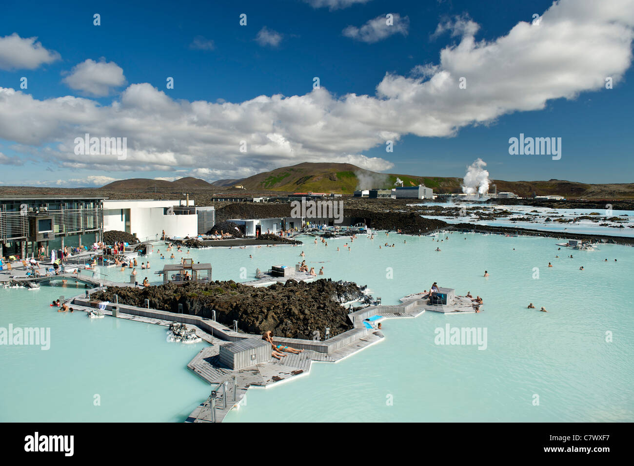 The Blue Lagoon near Reykjavik in Iceland. Stock Photo