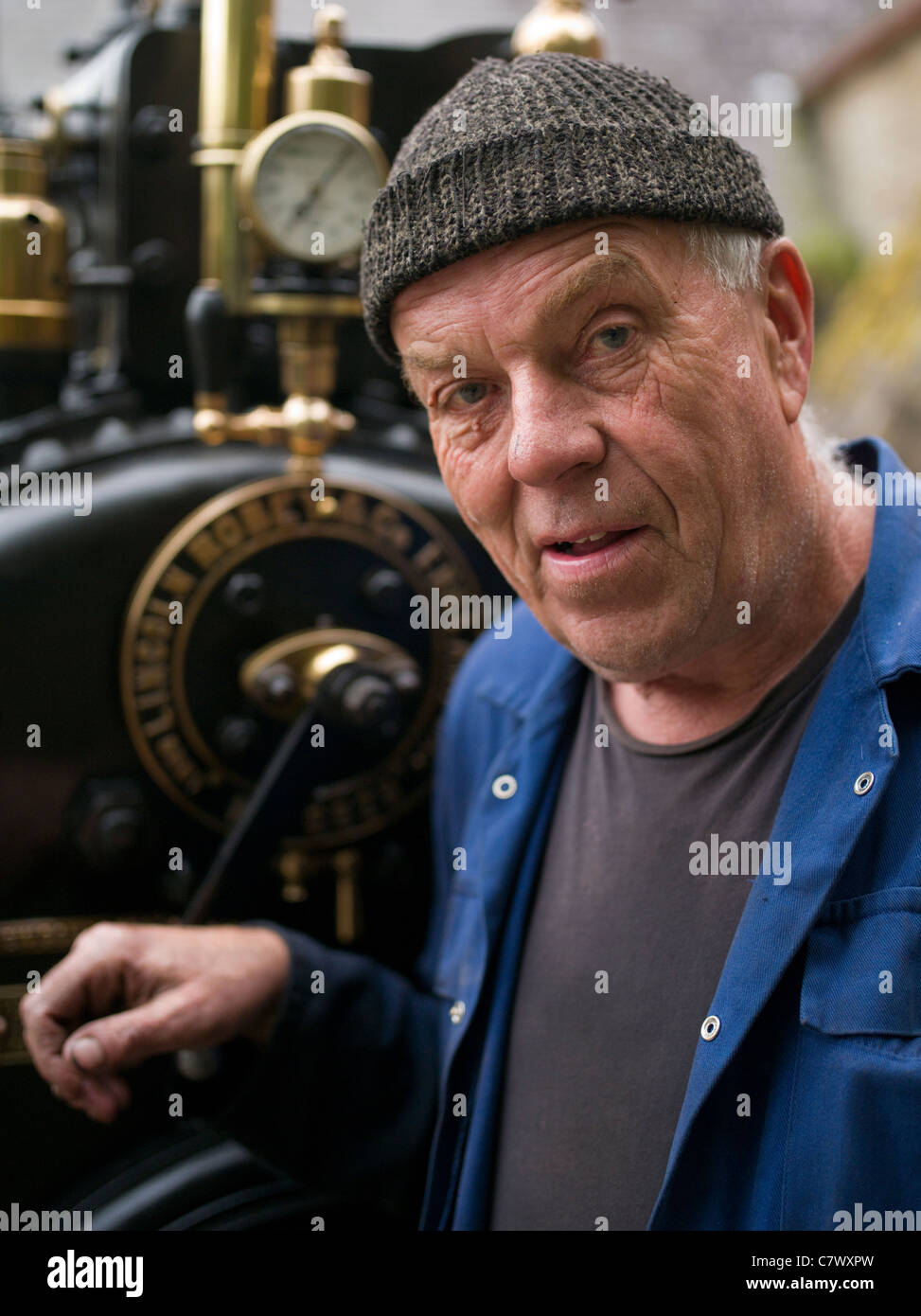 Engineer / Mechanic at Beamish, The North of England Open Air Museum County Durham Stock Photo