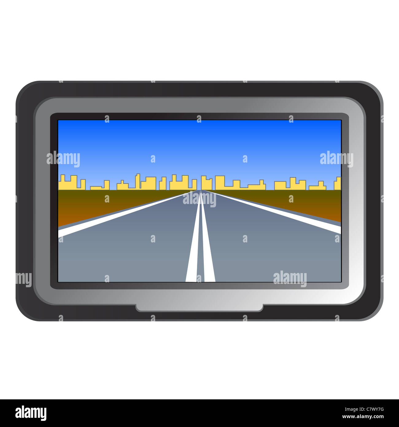 GPS navigation - vector illustration Stock Photo