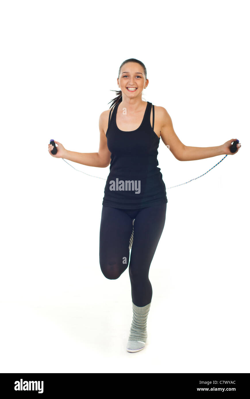 Fitness Woman with Skipping Rope, Workout. Beautiful Athletic Girl, Sports  Concept Stock Photo - Image of athlete, beauty: 96217350