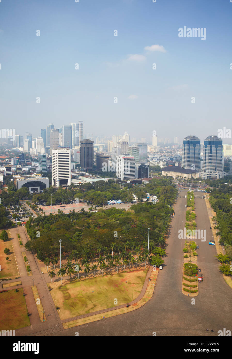 Skyline of Jakarta, Java, Indonesia Stock Photo Alamy