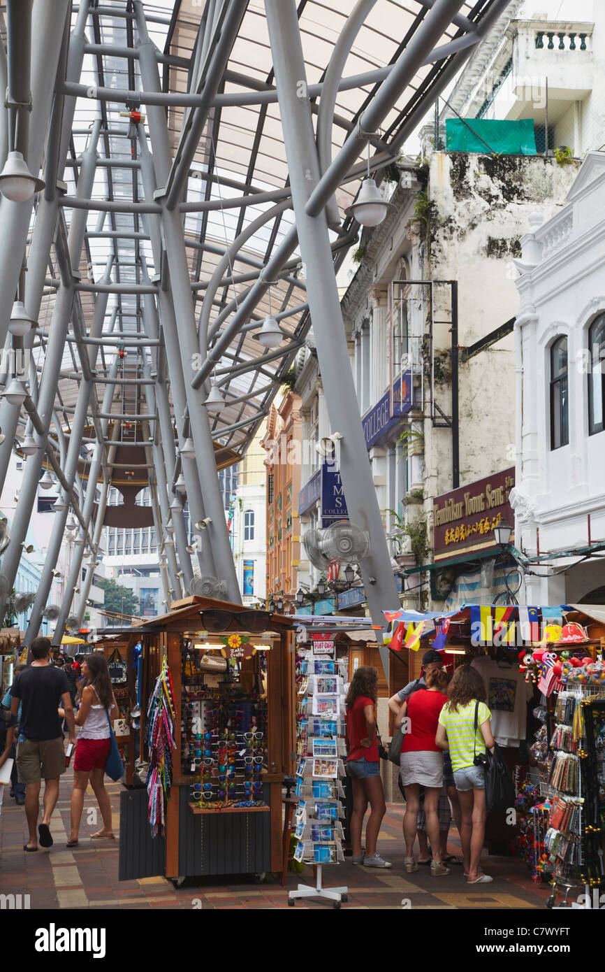 Street stalls outside Central Market, Chinatown, Kuala Lumpur, Malaysia Stock Photo