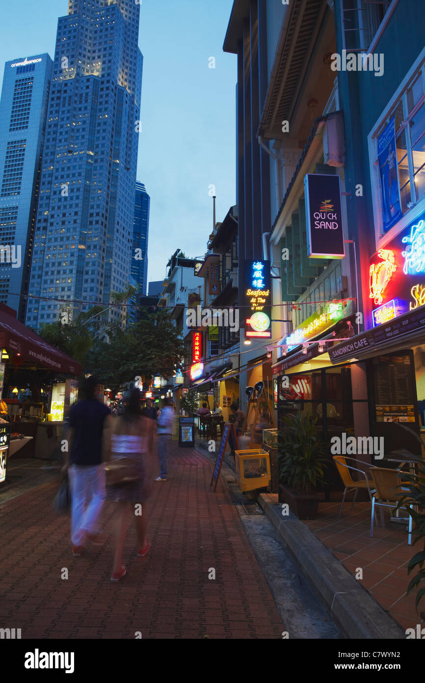 Restaurants and bars along Boat Quay, Singapore Stock Photo Alamy