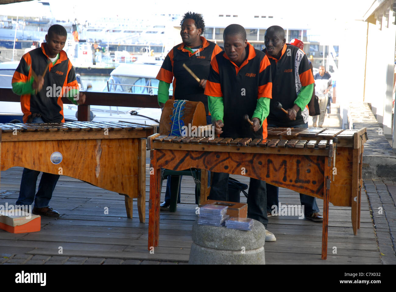 ilitha Lelanga marimba band, street musicians, busking at The