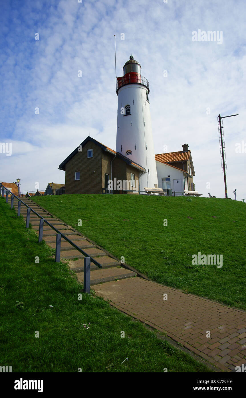 Lighthouse in Urk, Netherlands Stock Photo
