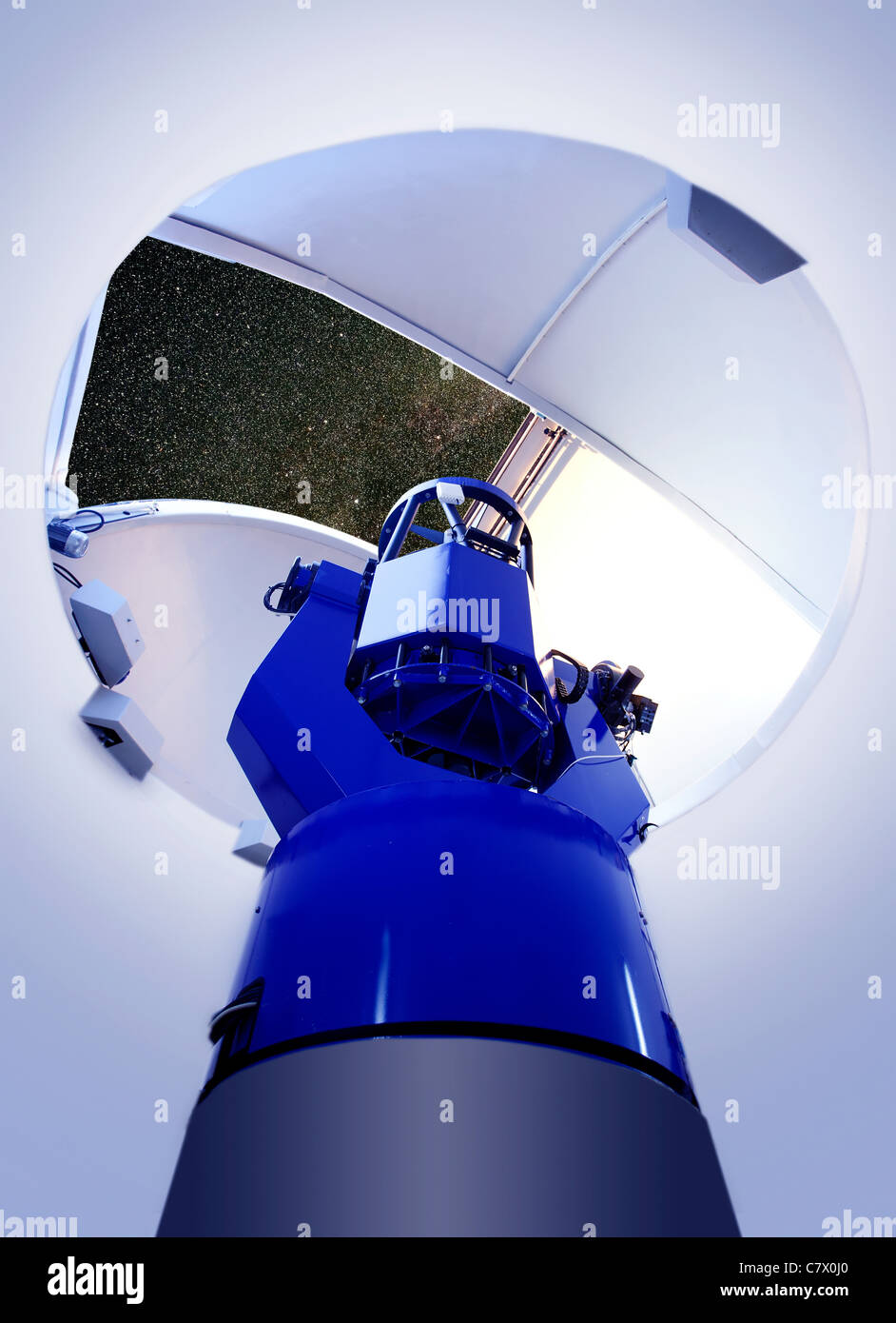 astronomical observatory telescope indoor night sky Stock Photo Alamy