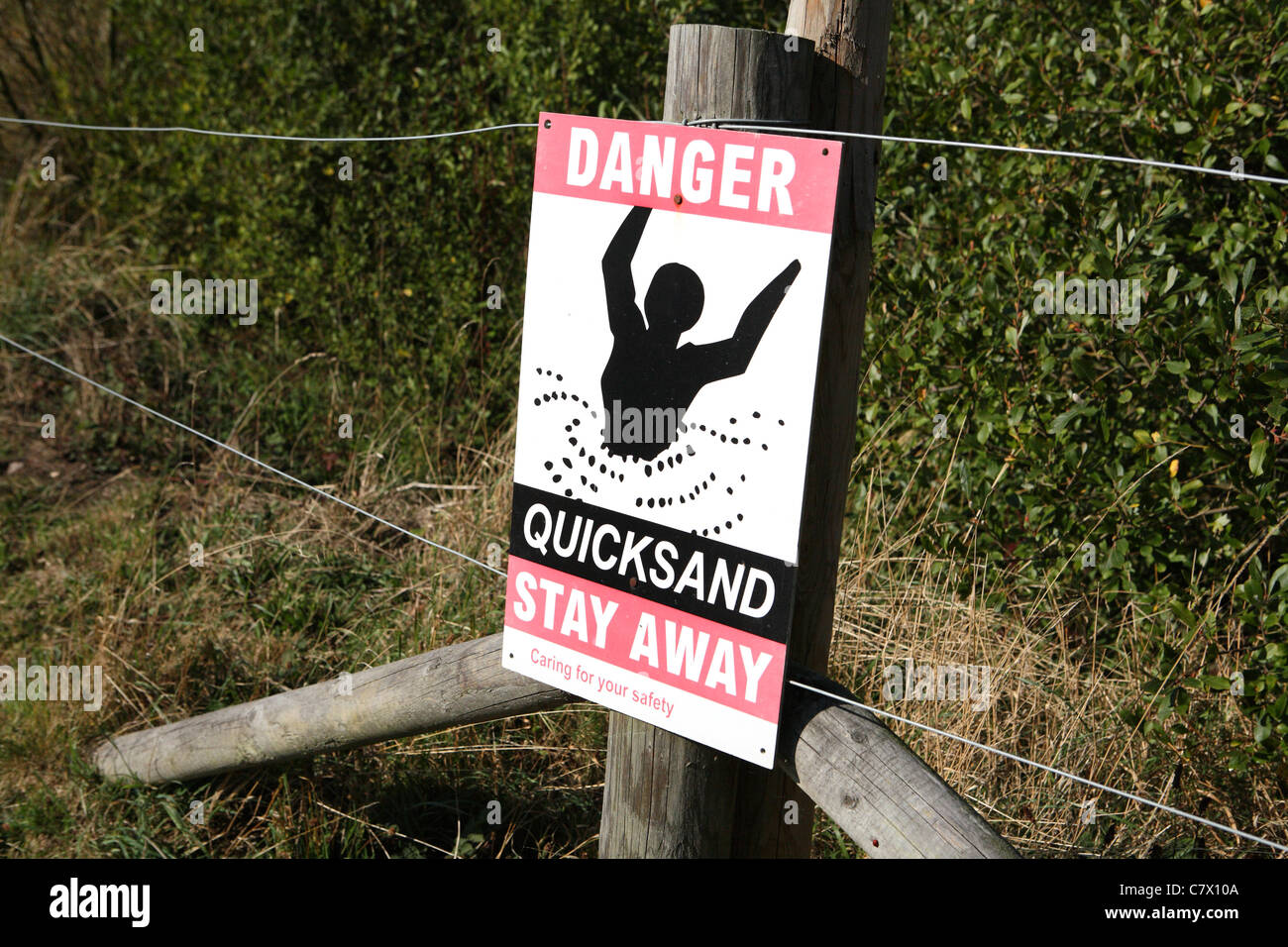 Danger quicksand Stock Photo